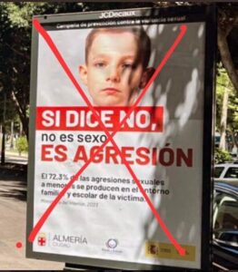 Campaña publicitaria en Almería contra el abuso sexual infantil 